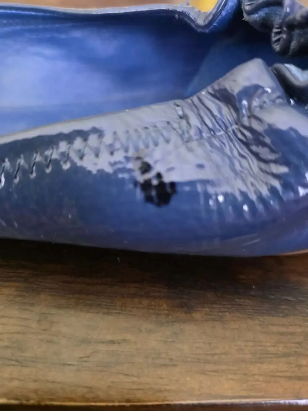 Tory Burch Reva Patent Leather Ballet Flats in Blue 9
